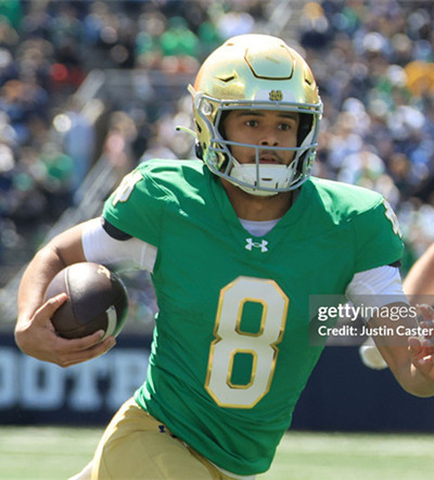 Notre Dame Fighting Irish #8 Kenny Minchey Green White College Football Game Jersey