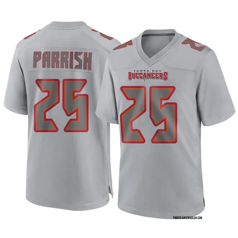 Mens Tampa Bay Buccaneers #25 Jacob Parrish Gray Atmosphere Fashion Game Jersey