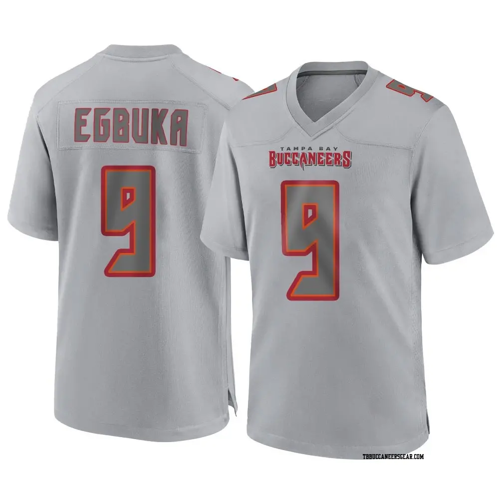Mens Tampa Bay Buccaneers #2 Emeka Egbuka Gray Atmosphere Fashion Game Jersey