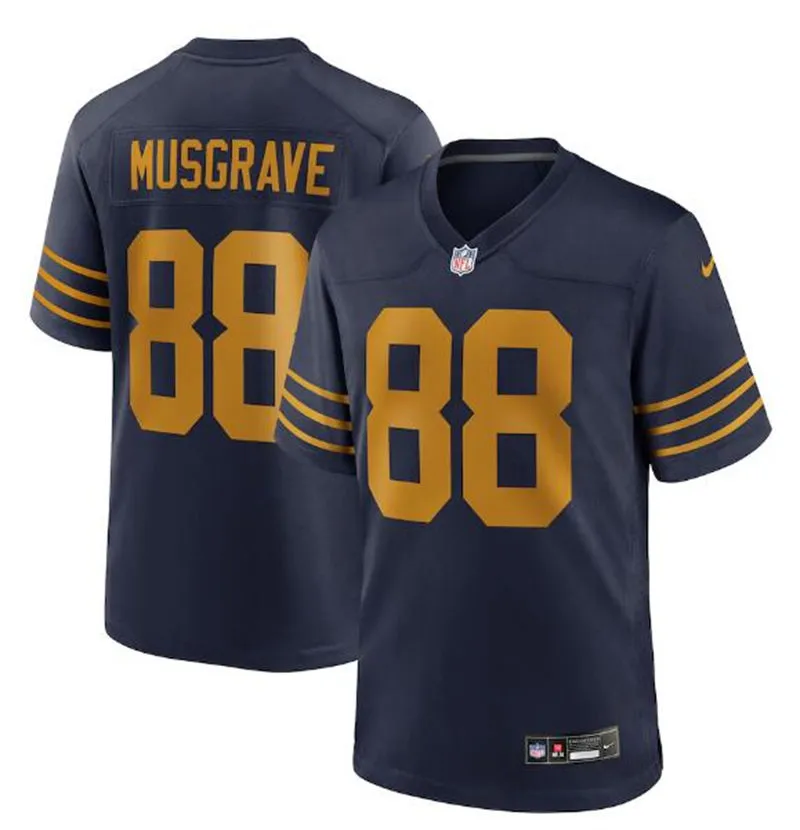 Youth Green Bay Packers #88 Luke Musgrave Nike Navy The 1923 Classic Game Jersey