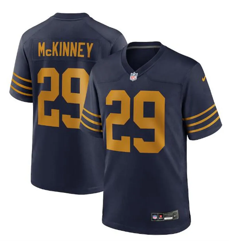 Youth Green Bay Packers #29 Xavier McKinney   Nike Navy The 1923 Classic Game Jersey