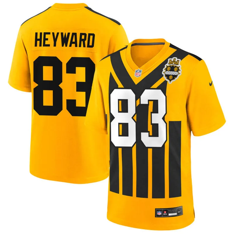Men's Pittsburgh Steelers #83 Connor Heyward Nike Gold Alternate 1933 Throwback Game Jersey