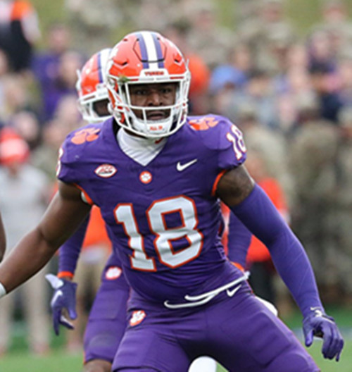 Clemson Tigers #18 Ian Schieffelin Purple College Football Game Jersey