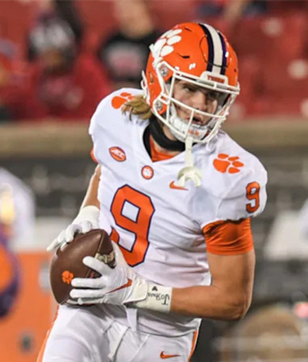 Clemson Tigers #9 Gideon Davidson White College Football Game Jersey