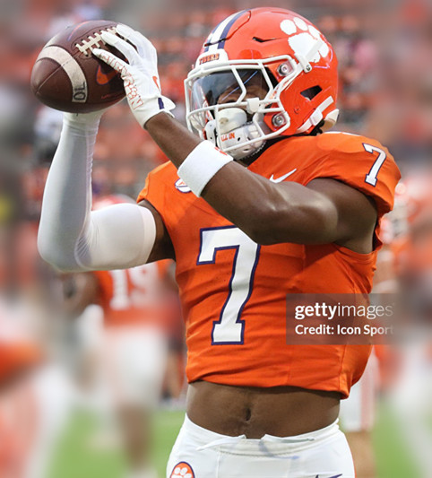 Clemson Tigers #7 Khalil Barnes Orange College Football Game Jersey