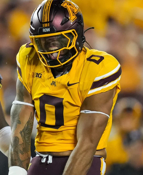 Minnesota Golden Gophers #0 Anthony Smith Nike 2025 Gold Nike F.U.S.E. Liminted Football Game Jersey