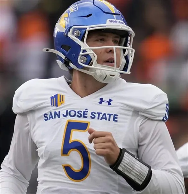 San Jose State Spartans #5 Walker Eget 2025 White Football Game Jersey