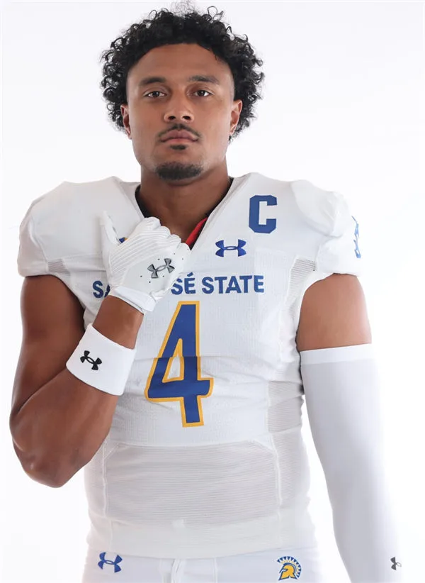 San Jose State Spartans #4 Taniela Latu 2025 White Football Game Jersey