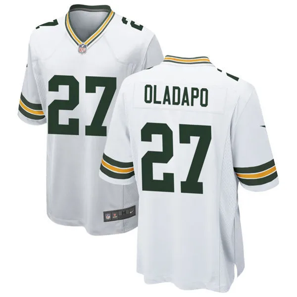 Mens Green Bay Packers #27 Kitan Oladapo Nike White F.U.S.E. Vapor Limited Jersey