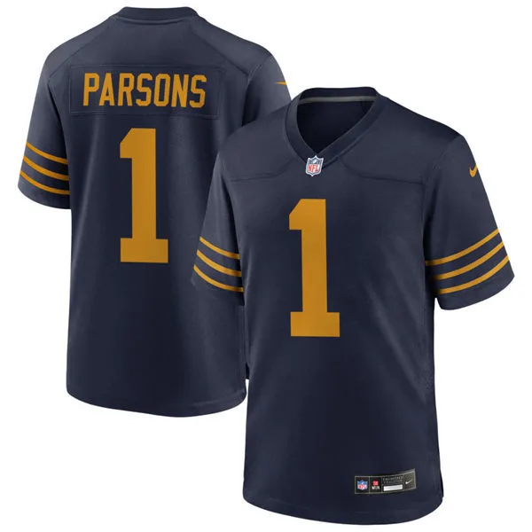 Youth Green Bay Packers #1 Micah Parsons Nike Navy The 1923 Classic Game Jersey