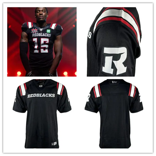 CFL Ottawa Redblacks Custom 2024 Home Black Football Jersey