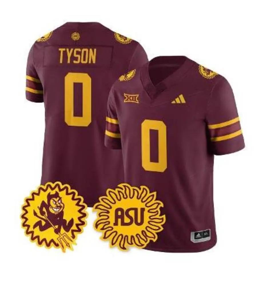 Arizona State Sun Devils #0 Jordyn Tyson Maroon 1975 Throwback Football Jersey