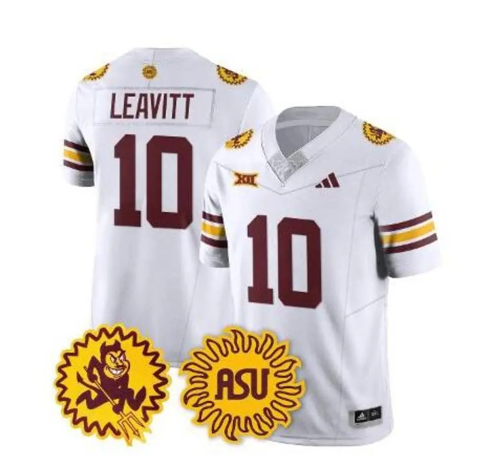 Arizona State Sun Devils #10 Sam Leavitt White 1975 Throwback Football Jersey