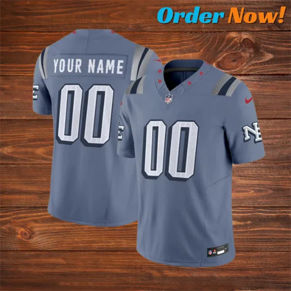 New England Patriots Custom Storm Blue Rivalries Collection F.U.S.E. Limited Jersey