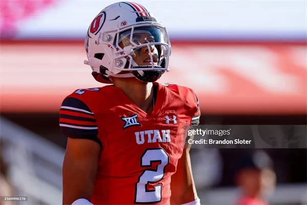 Utah Utes #2 Smith Snowden 2025 XII Red College Football Game Jersey