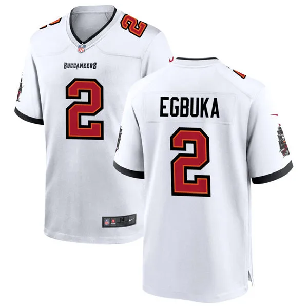 Youth Tampa Bay Buccaneers #2 Emeka Egbuka Nike Away White F.U.S.E. Vapor Limited Player Jersey