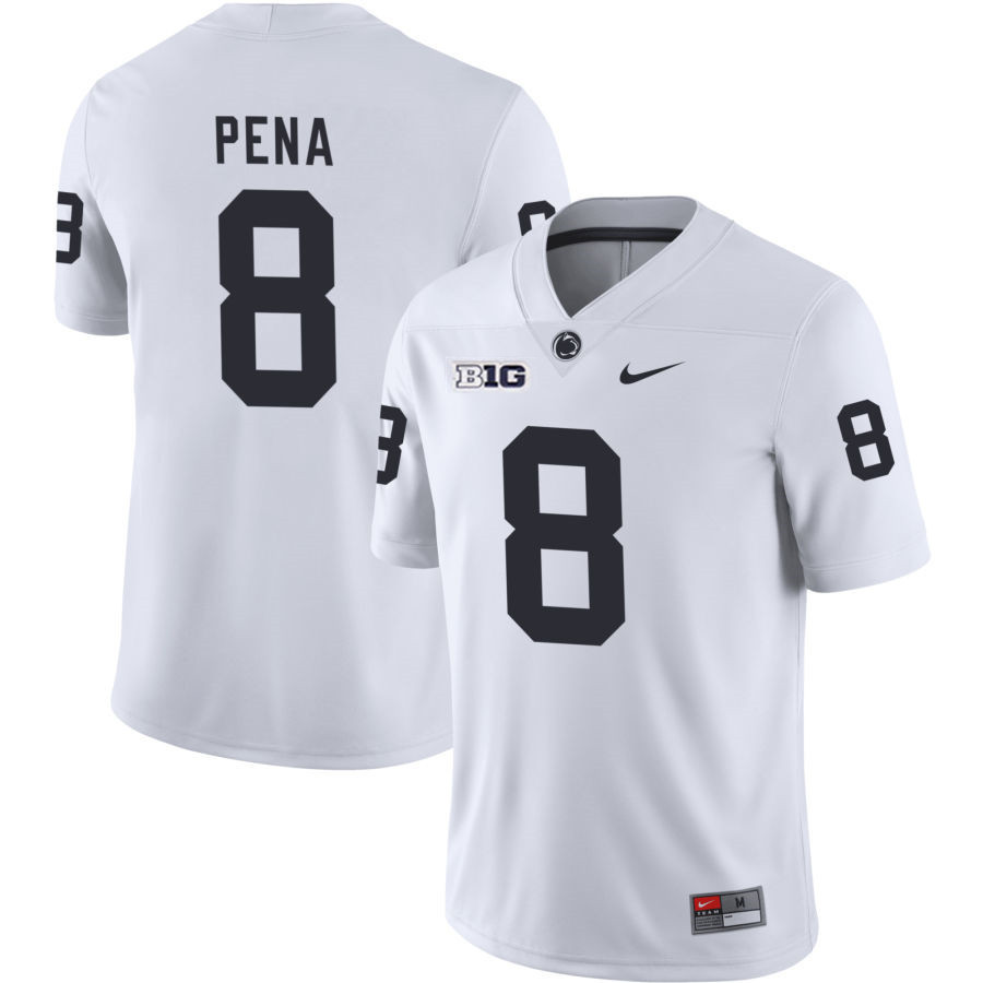 Penn State Nittany Lions #8 Trebor Pena White with Name F.U.S.E. Limited College Football Game Jersey