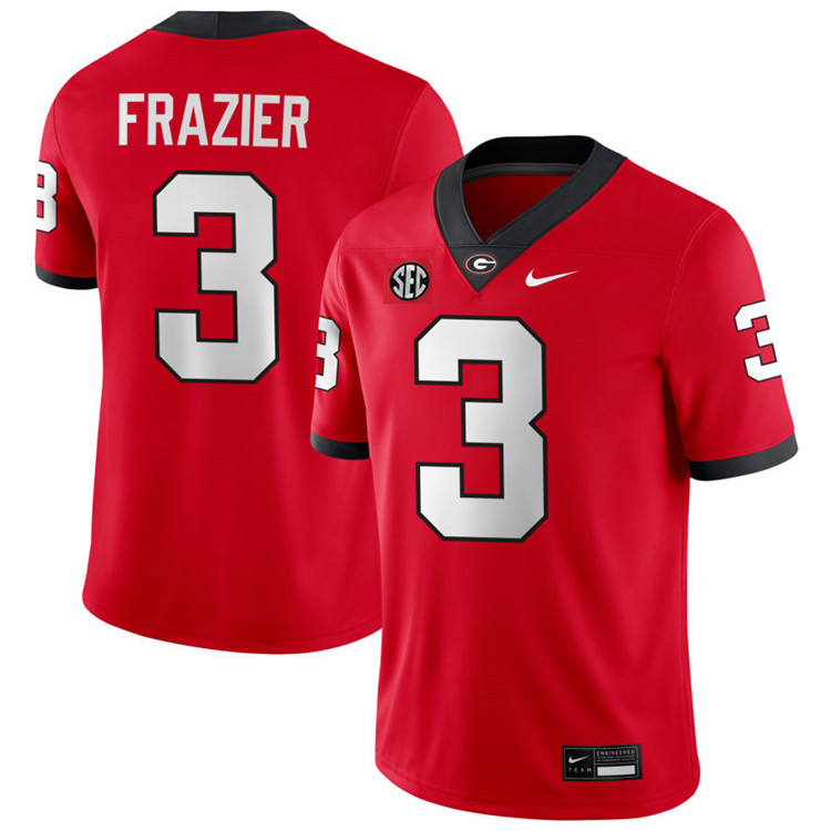 Georgia Bulldogs #3 Nate Frazier Jr. Maroon College Football Game Jersey