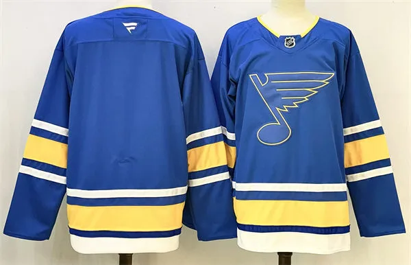 Mens St. Louis Blues Blank Fanatics 2025 Home Blue Team Jersey 