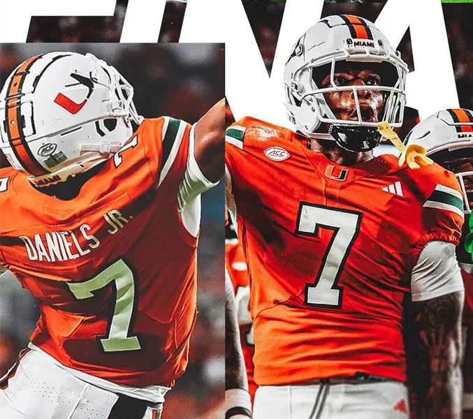 Miami Hurricanes #7 CJ Daniels Jr. 2025 Orange Football Game Jersey