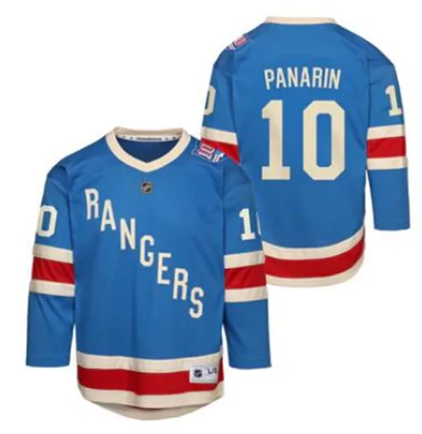 Youth New York Rangers #10 Artemi Panarin 100th Anniversary Centennial Jersey