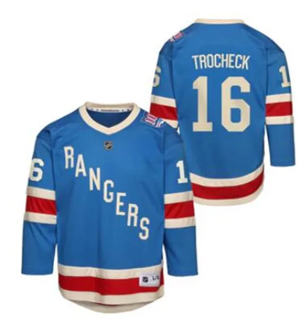 Youth New York Rangers #16 Vincent Trocheck 100th Anniversary Centennial Jersey