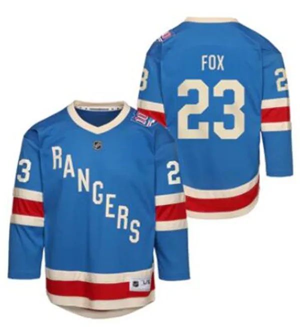 Youth New York Rangers #23 Adam Fox 100th Anniversary Centennial Jersey