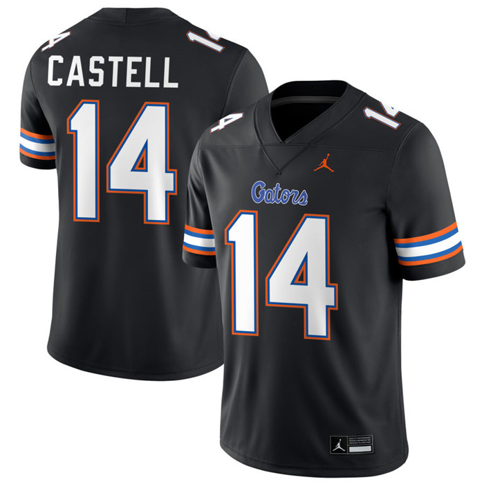 Florida Gators #14 Jordan Castell Black 2025 Football Game Jersey