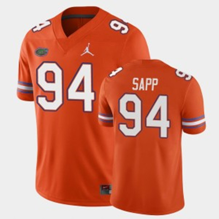 Florida Gators #94 Tyreak Sapp  Orange 2025 Football Game Jersey