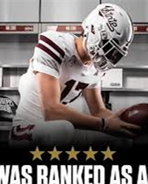 Mississippi State Bulldogs  #17 Luke Kromenhoek  2025 White Football Game Jersey