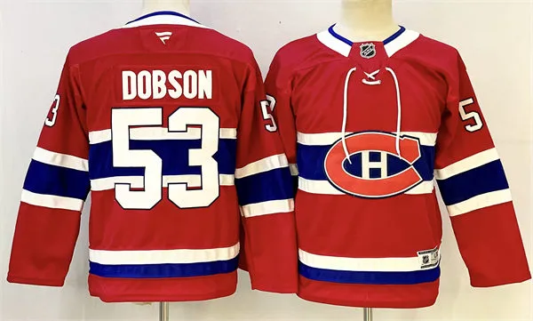 Youth Montreal Canadiens #53 Noah Dobson Fanatics Home Red Jersey