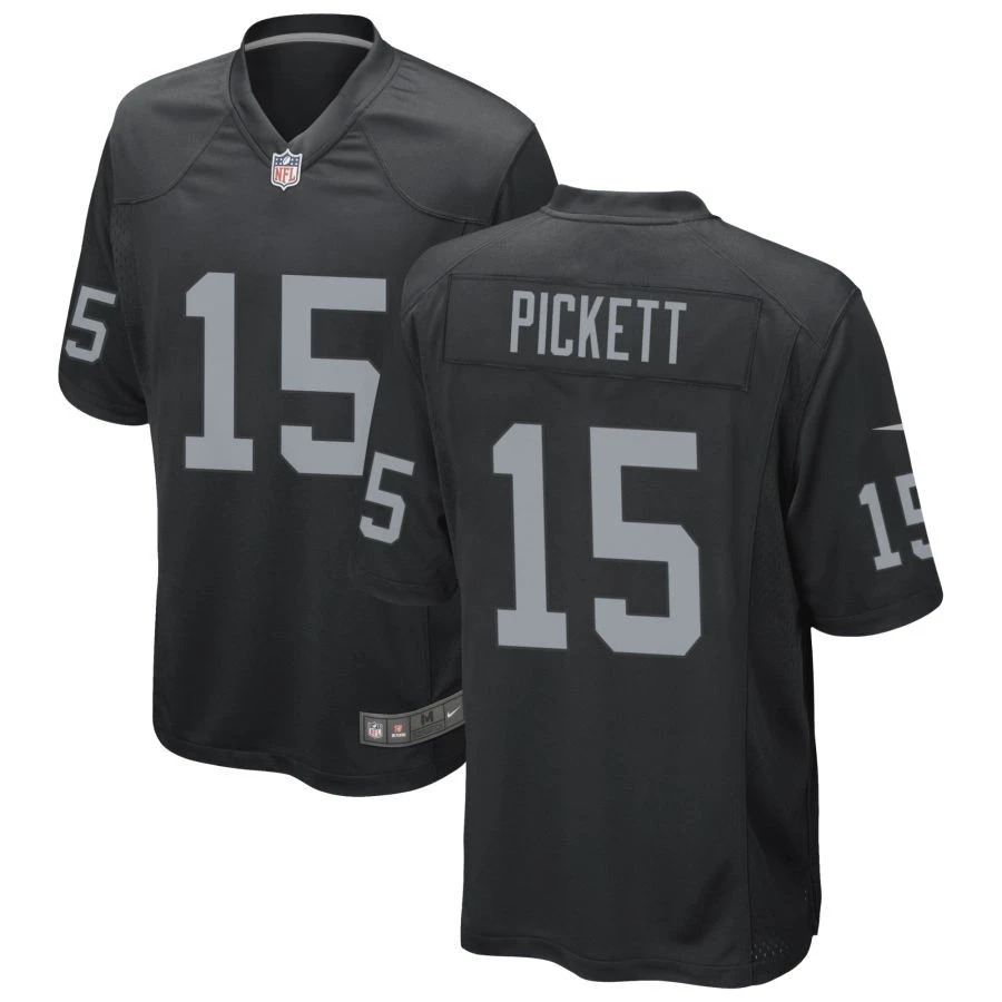 Men's Las Vegas Raiders #15 Kenny Pickett Nike Black Vapor F.U.S.E. Limited Player Jersey