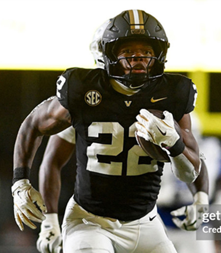 Vanderbilt Commodores #22 Makhilyn Young Black White  Football Jersey