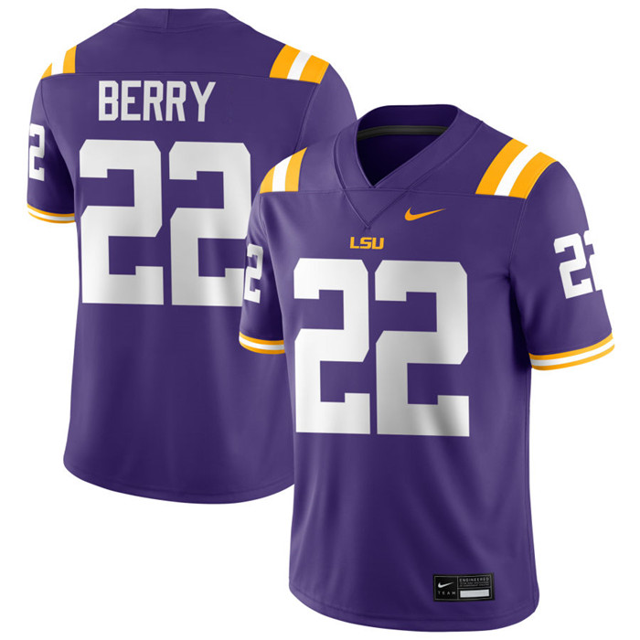 LSU Tigers #22 Harlem Berry Purple F.U.S.E. Limited College Football Game Jersey
