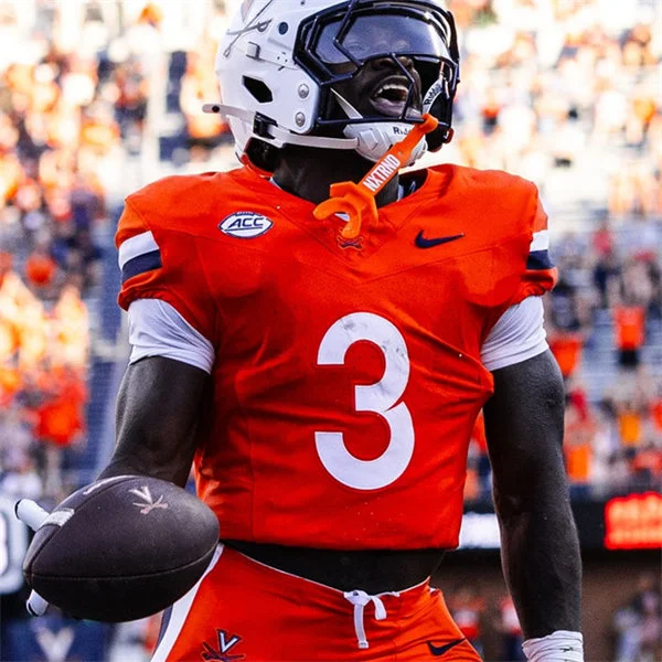 Virginia Cavaliers #3 J'Mari Taylor Orange 2025 Football Game Jersey
