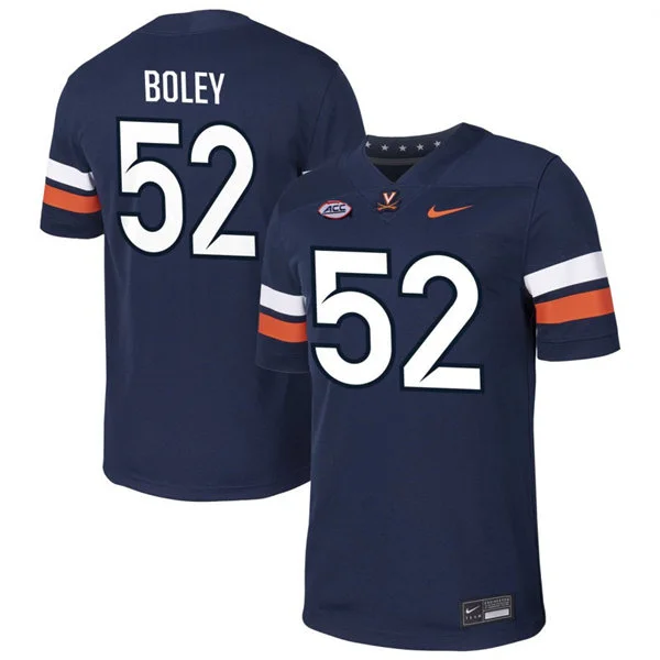 Virginia Cavaliers #52 McKale Boley Navy 2025 Football Game Jersey