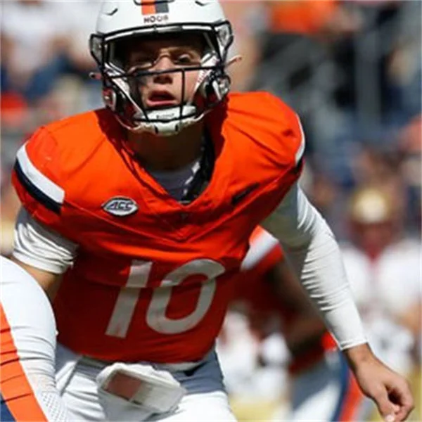 Virginia Cavaliers #10 Daniel Kaelin Orange 2025 Football Game Jersey