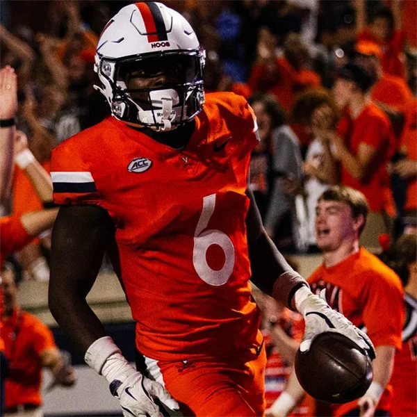 Virginia Cavaliers #6 Cam Ross Orange 2025 Football Game Jersey