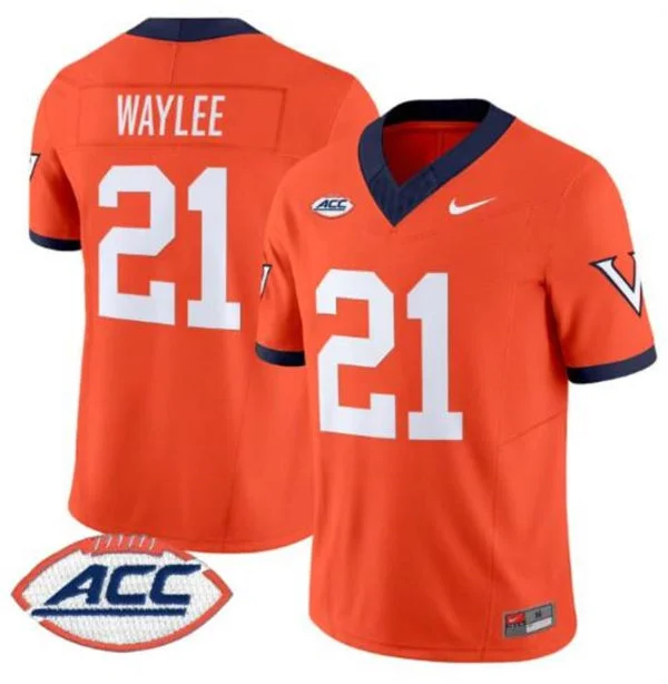 Virginia Cavaliers #21 Harrison Waylee Orange 1995 Throwback Football Jersey