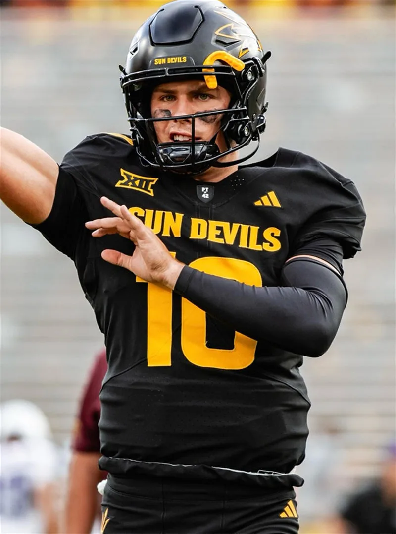 Arizona State Sun Devils #10 Sam Leavitt 2025 XII Black Sun Devils Football Game Jersey