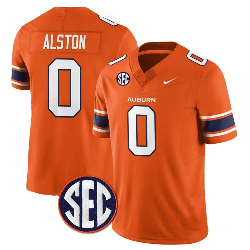 Auburn Tigers #0 Damari Alston Nike 2025 Orange Football Game Jersey