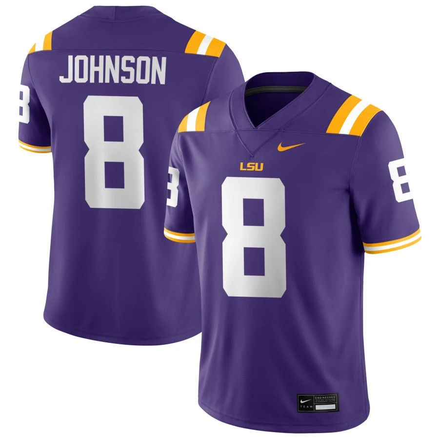 LSU Tigers #8 Ju'Juan Johnson Purple F.U.S.E. Limited College Football Game Jersey