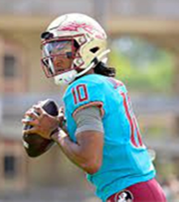 Florida State Seminoles #10 James Williams Nike 2025 Turquoise Alternate Football Game Jersey