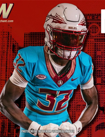 Florida State Seminoles #32 Ousmane Kromah Nike 2025 Turquoise Alternate Football Game Jersey