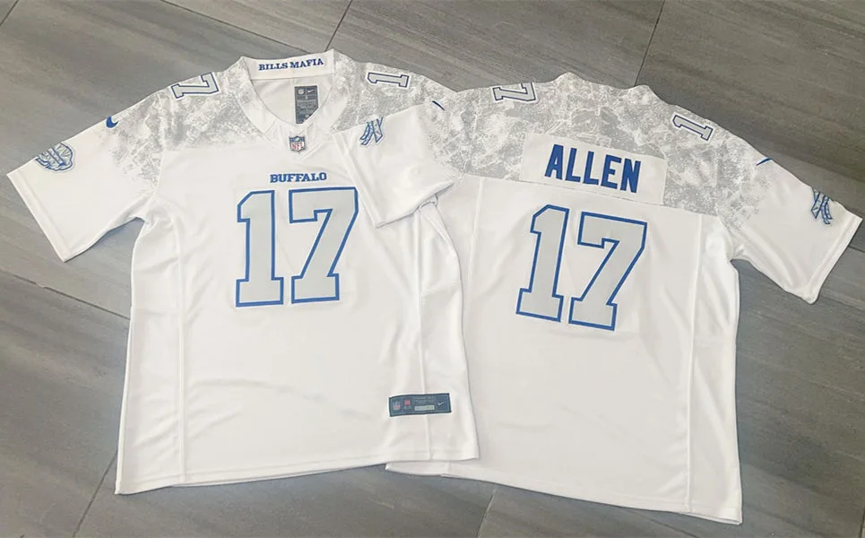 Mens Buffalo Bills #17 Josh Allen White Nike Vapor F.U.S.E. Limited Rivalry Series Jersey