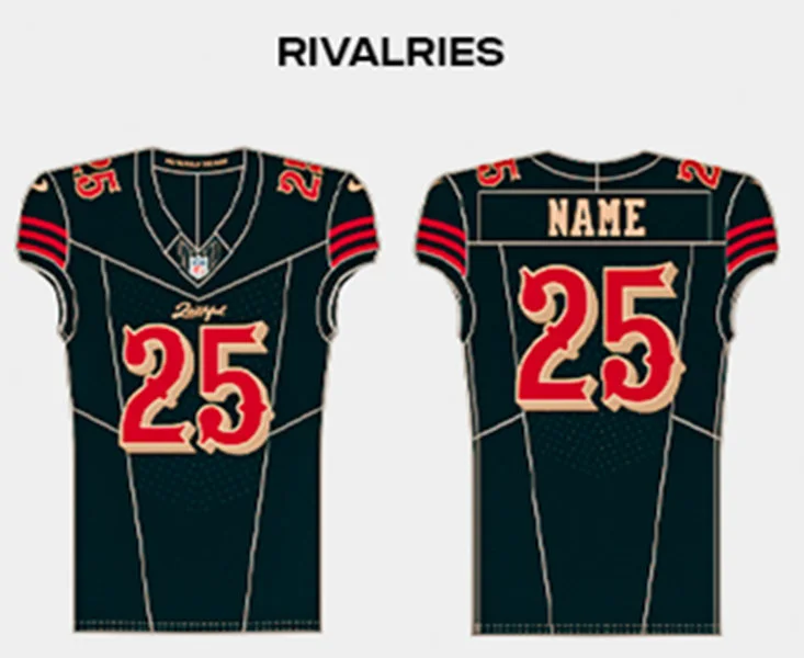 San Francisco 49ers Custom 2025 Black Rivalry Collection F.U.S.E. Limited Jersey