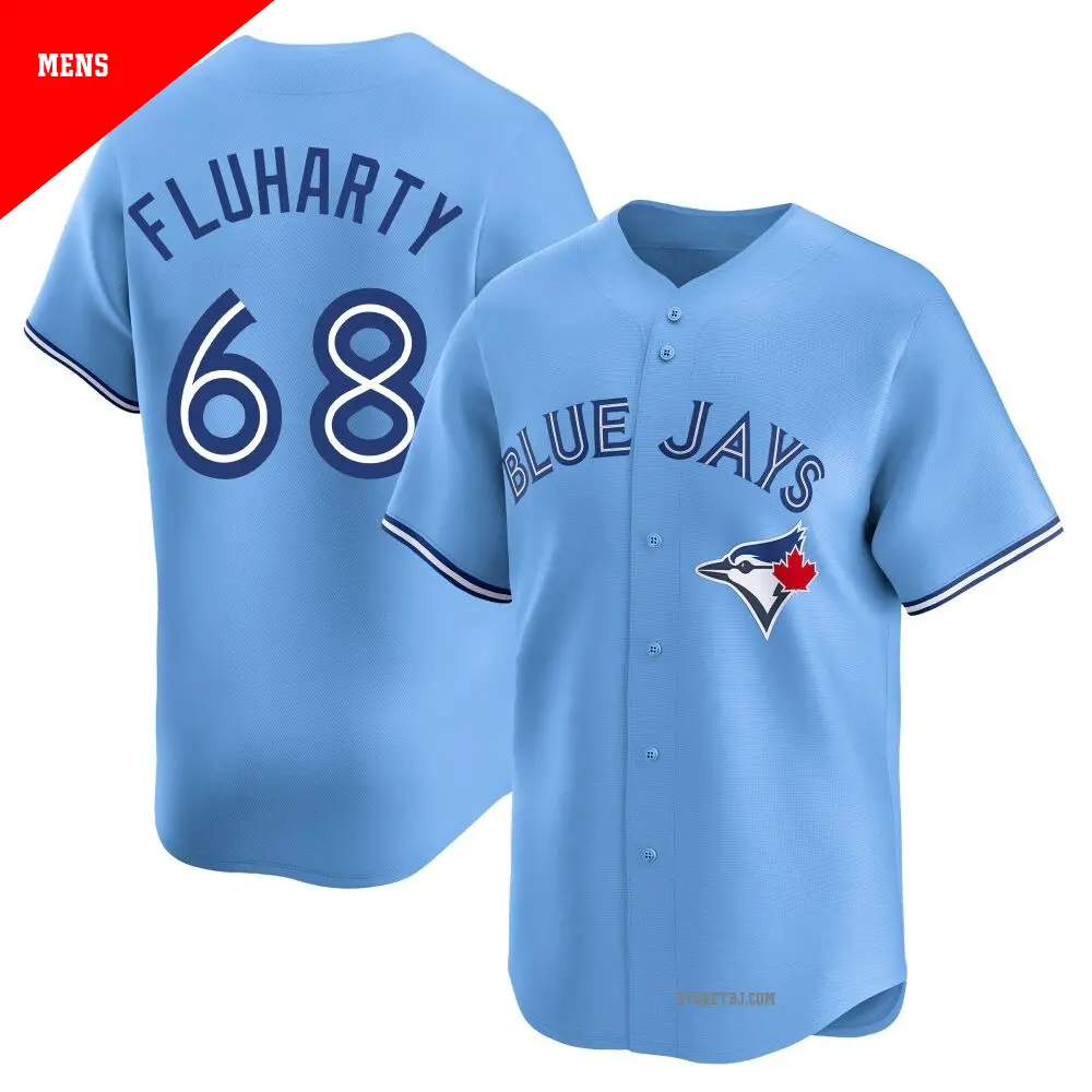 Mens Toronto Blue Jays #68 Mason Fluharty Nike Powder Blue Alternate Limited Player Jersey