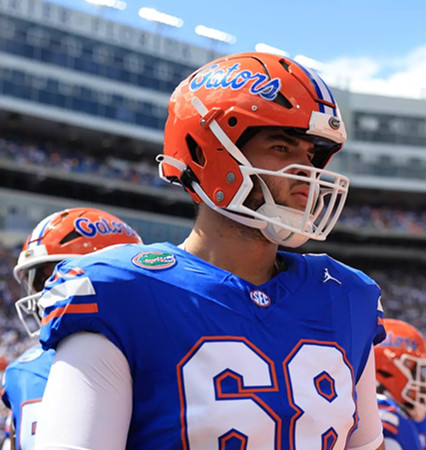 Florida Gators #68 Fletcher Westphal Royal 2025 Football Game Jersey