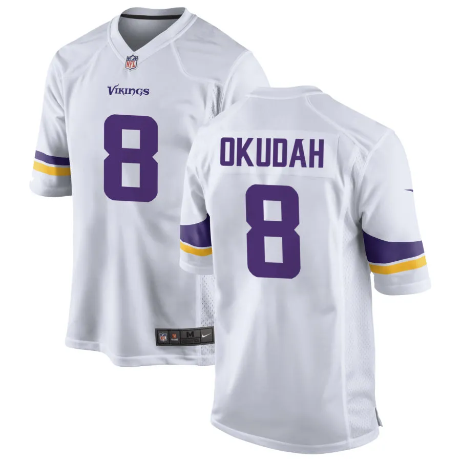 Men's Minnesota Vikings #8 Jeff Okudah Nike White F.U.S.E. Vapor Limited Jersey