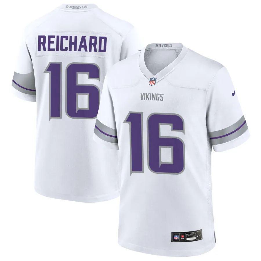 Men's Minnesota Vikings #16 Will Reichard Nike White Alternate Vapor F.U.S.E. Winter Warrior Limited Jersey